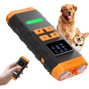 Dog Bark Deterrent Device,2X Ultrasonic Anti Barking Device for Dogs, 50 FT Range No More Indoors Outdoors Behavior Correct Safe & Humane Rechargeable Barkshield for Dogs