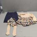 Giraropa Baby Girl Fall Winter Clothes Long Sleeve Romper Dress + Socks + Headband Newborn Infant Cute Casual Outfits (3-6 Months, Khaki)