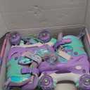 Mermaid Roller Skates for Girls Kids, Mosoulais 4 Size Adjustable Light up Wheels Skates for Toddlers, Beginner Women Rollerskates Indoor Outdoor for Xmas Birthday Gifts, Patines para Niñas Niños Size 1-4