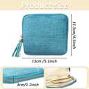 Tucnoeu 5-Layer Jewelry Pouch with Zipper, Small Travel Jewelry Case, Mini Travel Jewelry Bag for Rings, Bracelets, & Bangles with Tassel Zipper, Anti-Scratch & Portable Jewelry Bag