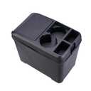 Multifunctional Car Trash Can with Mini Cup Holder, Spacious Backseat Floor Organizer Leak-Proof Vehicle Trash Can Bin Waste Container with Lip, Car Storage Box Suitable for Cars, Truck, SUV