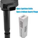 UF242 Ignition Coil Pack 30520-P8E-A01 and Iridium Spark Plugs 4503 Set of 6 Fit For Honda Accord 2000-2007 Odyssey 1999-2007 2008-2010 EX LX Pilot 2003-2008 Ridgeline 2006-2008 Acura MDX TL V6