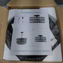 HuixuTe Modern Bedroom Light Fixtures Ceiling, 12.5" Round Drum Crystal Chandelier 3-Light, Black Semi Flush Mount Ceiling Light for Dining Room Kitchen Hallway Living Room