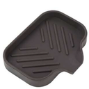 Silicone Bathroom Soap Dishes with Drain Spout-Bathroom and Kitchen Sink Organizer,Sponge Holder,Dish Soap Tray,Perfect for Dispenser,Scrubber,Bottle,Cup on Sink or Counter-Black
