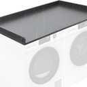 Life Finds 54 inch Washer Dryer Countertop with Safety Ledge for Laundry Room Organization, Black Marble Pattern, LF-WDCT1BM