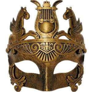 Ubauta Masculine Greek & Roman Soldier Masquerade Mask for Men Venetian Mask