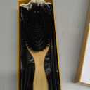 Belula 100% Boar Bristle Hair Brush Set (Medium). Soft Natural Bristles for Thin and Fine Hair. Restore Shine And Texture. Wooden Comb, Travel Bag and Spa Headband Included!