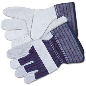Split Leather Palm Gloves, X-Large, Gray, Pair