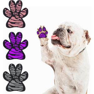 SCENEREAL Dog Paw Protector Anti-Slip Grips to Keeps Dogs from Slipping On Hardwood Floors, Best for Summer Hot Pavement, Dog Shoes Booties Socks Replacemen M 36 Pieces (M: 1.7"x1.5"(L*W), Gray & Purple & Pink 36pcs 9sets)