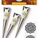 Henna Cones 3 × 30 g Pack | Made from 100% Natural Henna Leaves | Ready-to-Use, Pre-Filled Cones | 5-Stage Filtered for Rich, Long-Lasting Color | Chemical-Free & Premium Quality