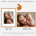 Set of 2 Orange 11x14 Aluminum Picture Frames with Mat for 8x10 Photos - Durable HD Plexiglass for Superior Clarity - Versatile Colorful Metal Frames Ideal for Wall Mounting Vertically or Horizontally