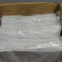 Preboun 50 Pcs Round Plastic Tablecloth 84 Inch Disposable Table Cloth Decorative Round Table Cover for Indoor Outdoor Parties Birthdays Weddings Holiday Dinner Anniversary Buffet Table (White)