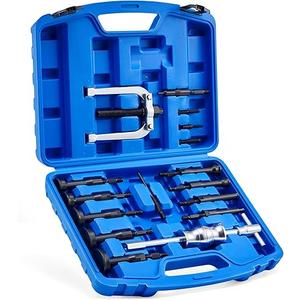 Orion Motor Tech Blind Hole Collet Bearing Race and Seal Puller Extractor Kit, Slide Hammer Pilot Insert Inner Bearing Removal Tool Set, 16 Pieces
