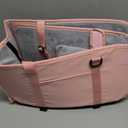 Portable Dog Car Seat for Small Dogs - Adjustable Safety Leash, Washable Cushion & Storage Pocket - Pet Booster Seat for Car Travel- Pink