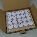 Pandaing Lasts 2X Longer Flameless Tealight Candles [50 Pack, Batteries Included], Realistic Tea Lights Candles, Flickering Bright Tealights, Battery Operated Unscented Candles (White)