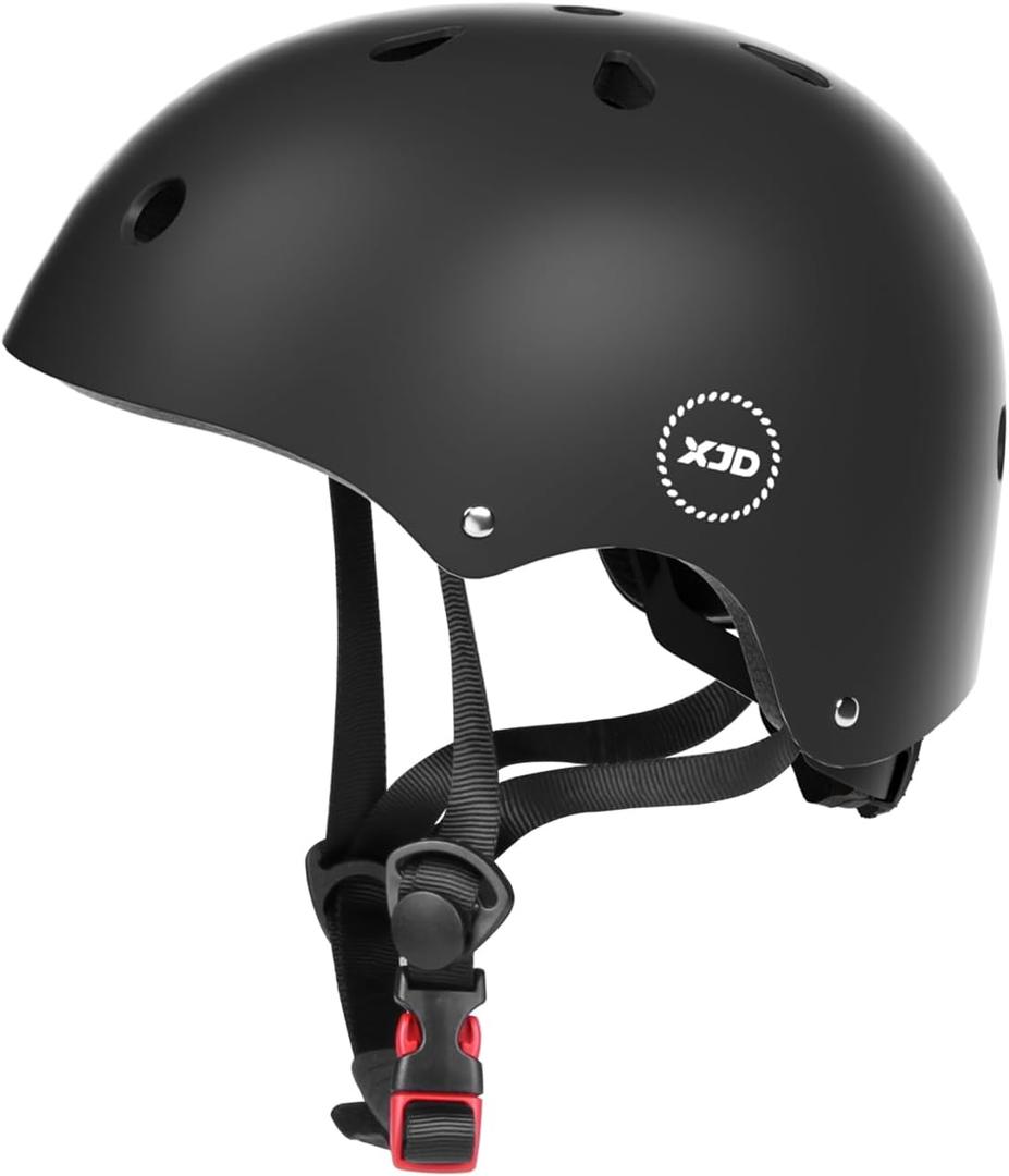 XJD Toddler Bike Helmet for Baby/Infant 2-8 Years Old, Adjustable Skateboard Helmet for Kids Boys Girls (X-Small:18.9"-19.7"/ 48-50cm, Black)