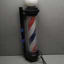 Barber Pole Light, 35 Inch Wall Mount Rotating LED Barber Pole Sign, Red White Blue Outdoor Weatherproof Barbershop Pole Light for Barber Shop, Salon, Storefront