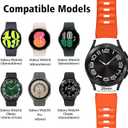 4 x KYTUWY Bands Compatible for Galaxy Watch 5 & Watch 6, 40-47mm, Rugged Silicone Sport Strap