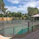 WaterWarden Pool Fence 5’ x 12’, Movable / Removable Child Safety Pool Fencing, Easy DIY Installation with Hardware, 5 Foot Inground Swimming Pool Fence to Protect Kids and Dogs, Grey Mesh, (48" H)