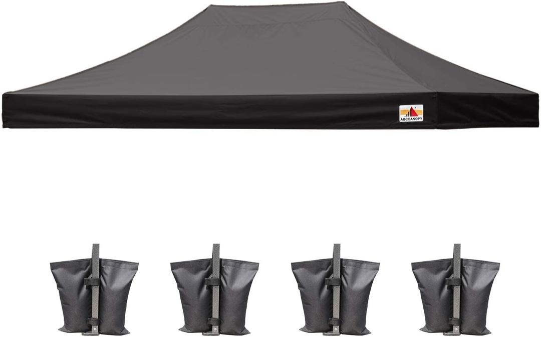 ABCCANOPY Replacement Canopy Top for Pop Up Canopy Tent (10x20, Black)