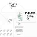 Fumete 50 Set Funeral Thank You Cards with Envelopes and Stickers Thank You Sympathy Cards with Meaningful Message Bereavement for Funeral Family Loved Ones Celebration of Life(Leaves)