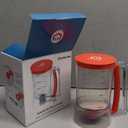 Pancake Batter Dispenser - Kitchen Must Have Tool for Perfect Pancakes, Cupcake, Waffle, Muffin Mix, Cake & Crepe - Easy Pour Baking Supplies for Griddle - Pancake Maker with Measuring Label (Red)