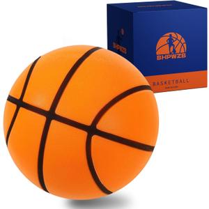 Silent Basketball Size 7 (29.5") Gift Packaging Birthday Vibrant Orange Indoor/ Outdoor Training Ball with Quiet Bounce Perfect for Skills Practice & Ball Control Summer Hoop Drills