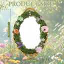 Threehoney Enchanted Forest Decorations Mirror Vintage Golden Oval Mirror 15.4 x 9.4 Inch for Enchanted Forest Party Decoration Whimsical Fairy Tale Decor for Women Wedding Supplies