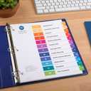 Avery Dividers for 3 Ring Binders, 12 Tabs per Set, Customizable Table of Contents, Multicolor Tabs, Great for Organizing Reports, Projects, and More (3 Sets of 11073)