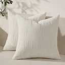 HALANS Set of 2 Summer Decorative Throw Pillow Cover 12x20 Inch, White