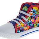 Sesame Street Elmo Shoes, Hi Top Sneaker with Laces, for Toddlers and Kids, Size 7 (Multi)