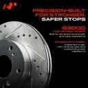 A-Premium 2-PC Set 12.99 inch (330mm) Rear Drilled and Slotted Disc Brake Rotors Compatible with BMW 330i/335i/340i xDrive, 430i, 328i, 330i, 335i, 340i, 330i/335i/340i GT xDrive