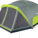 Coleman Skydome Camping Tent with Screened Porch & 5-Minute Setup, Weatherproof 8-person Tent with Rainfly & Carry Bag, Made of PFAS-Free Materials