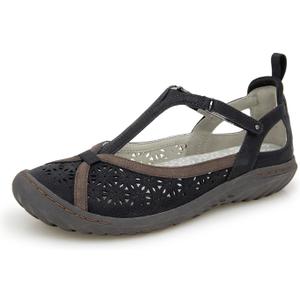 Jambu Women's Daffodil Comfort Casual Classic Mary Jane T-Strap Flats Fashion Shoes (12 Wide)