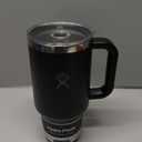 Hydro Flask Travel Tumbler with Handle, Clear Lid and Straw - Insulated Stainless Steel (32 Ounces, Black)