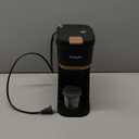 Tastyle Single Serve One Cup Coffee Maker, for K Cups and Grounds, Mini Coffee Maker with Portable Handle, 6 to 12 Oz Brew Size, for Travel, Camping, Office, RV and Dorm, 120V, Black and Gold