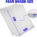 20Pack Foam Core Board, 11"x15" White Foam Board, 3/16" / 5MM Thick Mat Foam Board Center, Backing Boards for Mounting Photographs and Artwork, 3-D Modeling, Signage, Poster Making