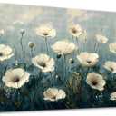FUHAIHUA Canvas Wall Art For Living Room Large Wall Decor For Office Bedroom Decorations White Flowers Landscape Pictures Modern Wall Paintings Aesthetics Posters Home Decor Ready To Hang 30x60 In