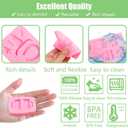 2 x St Patrick'S Day Silicone Molds 4 Pcs, Shamrocks Chocolate Fondant Mold Bull Head Arrow Beer Mug Horse Shoes Hat Clover Beard Bow Beard for Cake Decoration Cupcake Topper Resin Polymer Clay Crafts