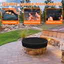 Fire Pit Cover Round, 52-57 Inch, Waterproof, Dustproof, Windproof, UV-Resistant