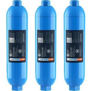 Crystala Garden Hose End Pre-Filter for Swimming Pool, Hot Tubs, Spa, Inflatable Pool, Ponds, Greatly Reduces Bad Taste, Odors, Chlorin and Sediment, up to 8,000 Gallons, 3 Pack