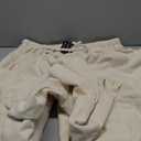 TARSE Womens Corduroy Pants Barrel Casual Loose Baggy Drawstring Wide Leg Palazzo Harem Pants with Pockets (Large, Milky White)