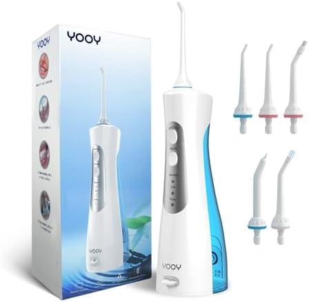 YOOY Water Dental Flosser Teeth Portable Cordless Oral Irrigator Gums Braces Orthodontic Care Irrigation Cleaner Electric Waterflosser Flossing for Teeth Cleaning Rechargeable for Home Travel