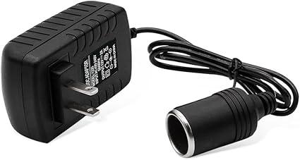 AC to DC Converter, 100-240V to 12V 2A 24W AC/DC Converter, Auto AC/DC Power Supply Adapter Transformer with Cigarette Lighter Socket for Inflator, Refrigerator and Other Car Devices
