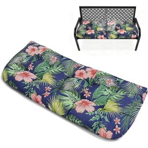 Floral Bench Replacement Cushion,Patio Swing Chair Cushion Waterproof 51in, 51"L*20"W*3.6"T