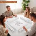 Acrylic Mahjong Racks with Magnetic Pushers (White, 20)