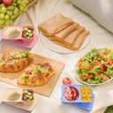 3 Pack Reusable Snack Containers with Lids, Silicone Double Compartment Snack Box Container, Small Mini Snack Pack Containers for Travel, Picnic, Work (Blue+Pink+Yellow)