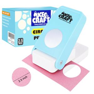 UCEC 2.5 Inch Circle Punch for Paper Crafts Large Paper Circle Cutter Hole Punch Single Craft Hole Punch Shapes for Kids Adults Circle Punch Handheld Portable Hole Punch Tool