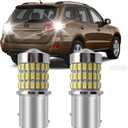 1157 Brake Lights Bulbs With Projector Compatible For Hyundai Santa Fe 2001-2019, 7528 P215W 17916 Bulbs, 6000LM 360% Brightness, 6000K White Light, Plug and Play, Pack of 2