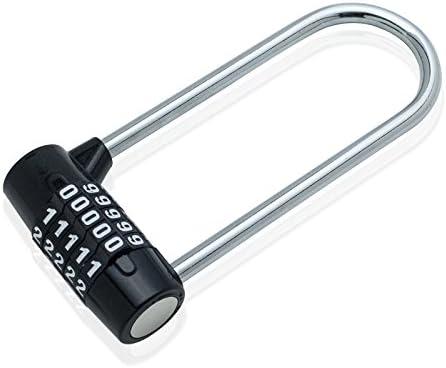 Padlock - 60mm, Large Long Beam 5 Position U Shape Digital Combination Lock Zinc Gold Padlock Long Stainless Steel Shackle - Lock Gym, School, Employee Lockers, Lockers, Wardrobes, Fence, Luggage